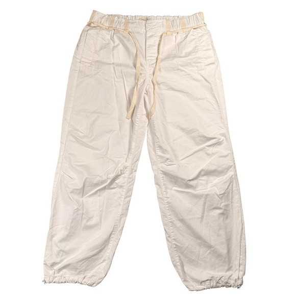 Pants Anthropologie Pilcro 100% Cotton Parachute‎ White Pull On XSmall - Picture 2 of 10